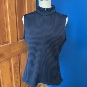 Lady Hagen Navy Blue Vest. Textured Material. Size Medium